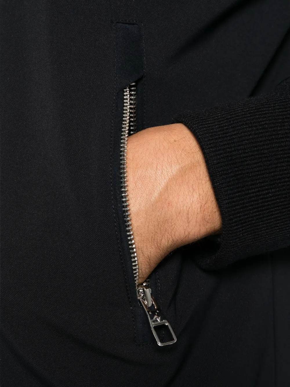 Montecore Zip-up Bomber Jacket In Black