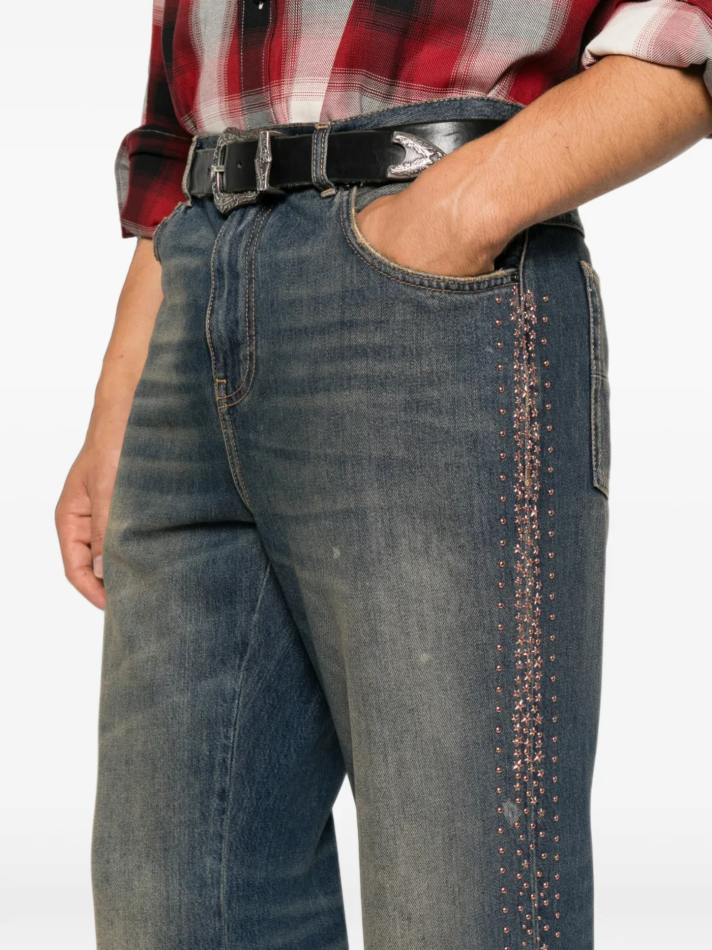 AMIRI Jeans verfraaid met studs Blauw