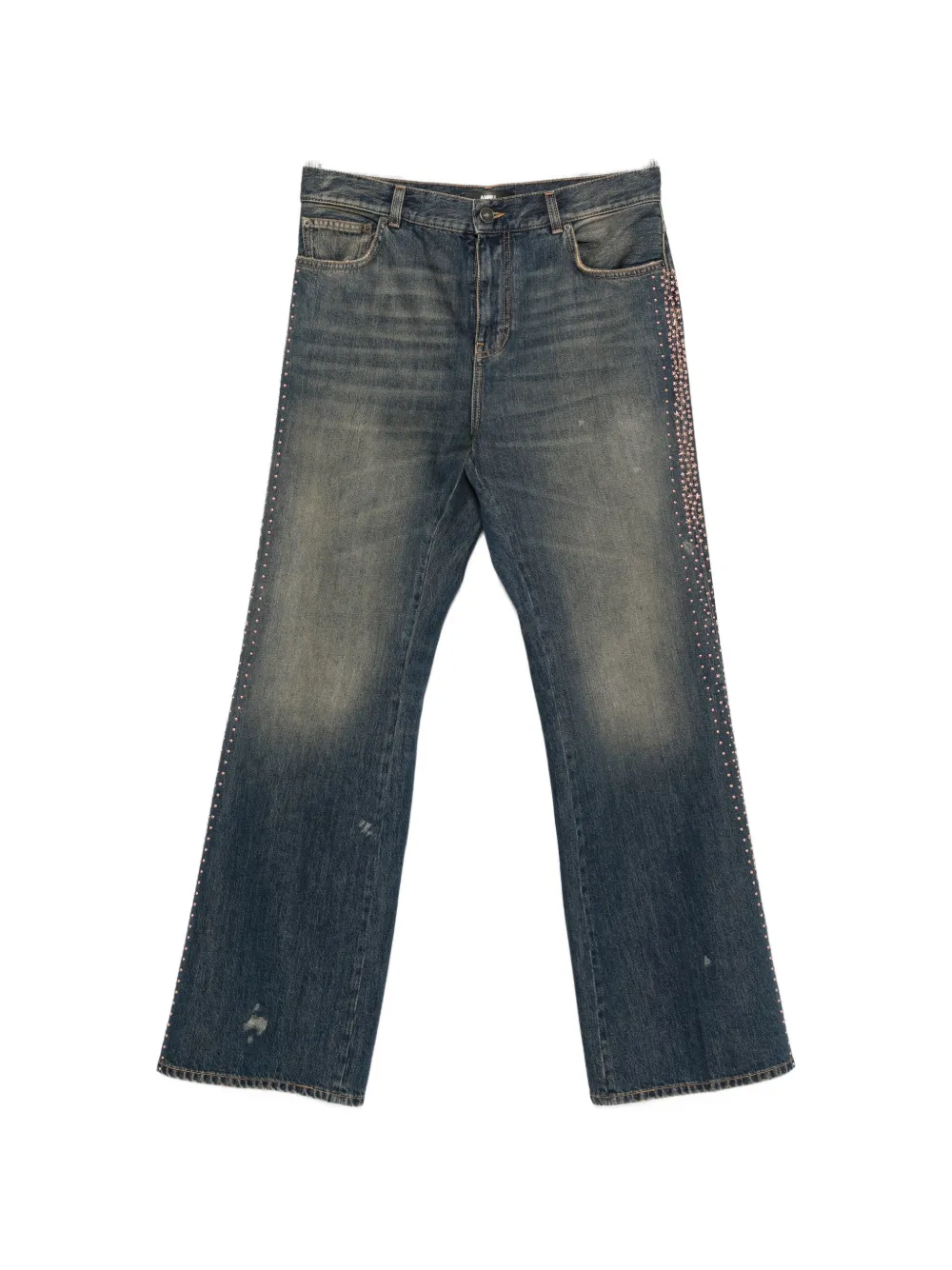 AMIRI stud-embellished flared jeans - Blu