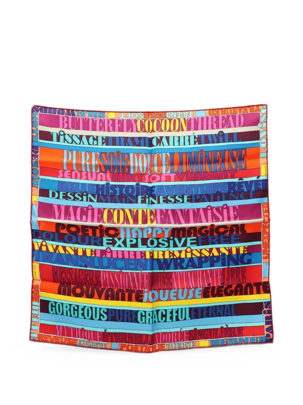 Hermès Pre-Owned 2010s Petit Carré 40 Mots de Soie scarf - Rosso