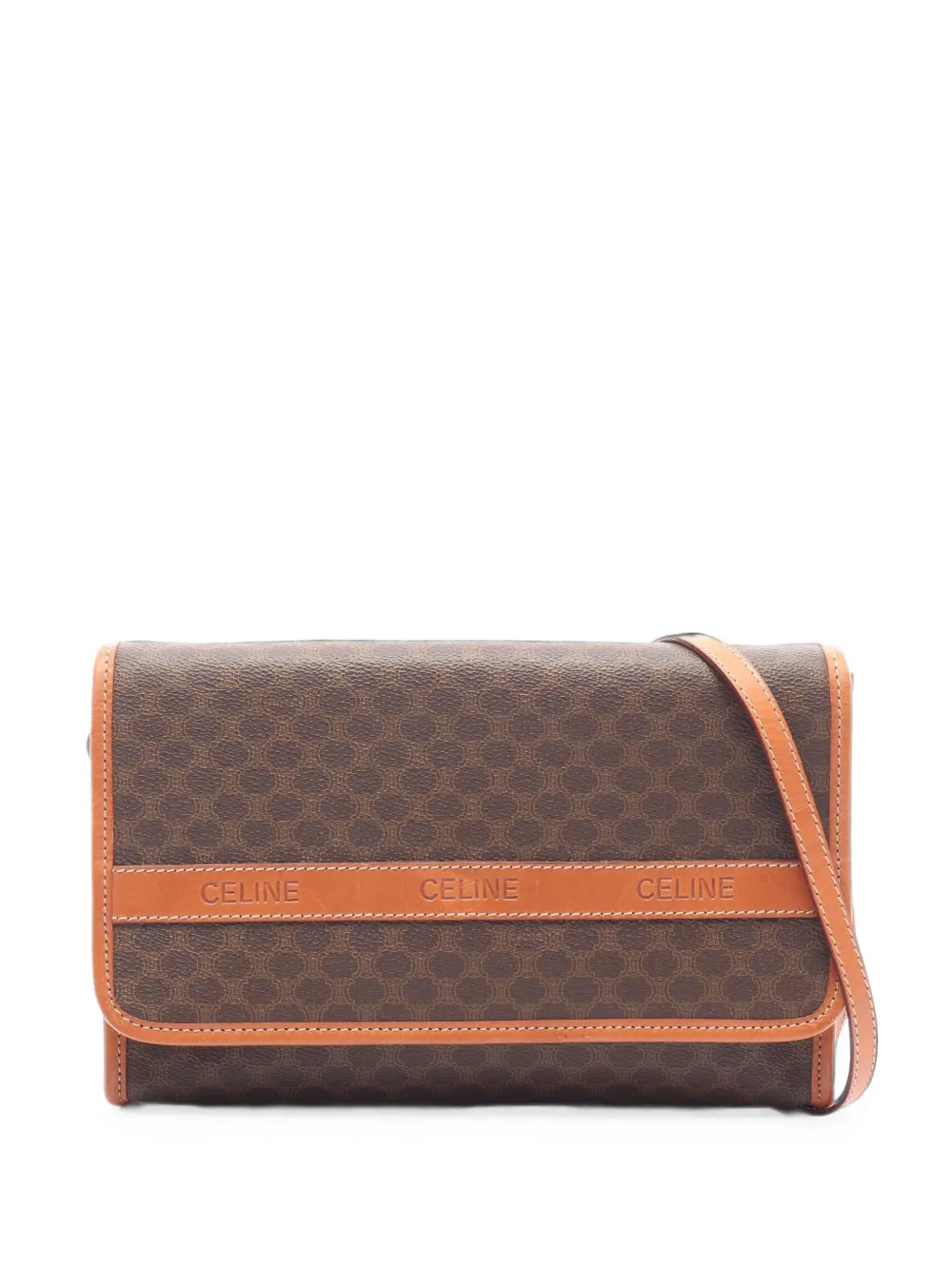 Celine Pre-Owned 2000s Macadam shoulder bag - Marrone