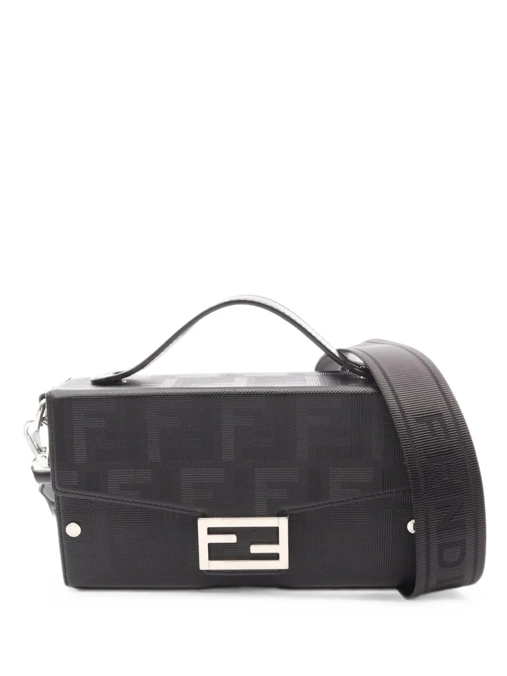 Fendi Pre-Owned 2010s Baguette Soft Trunk Zucca clutch bag - Nero