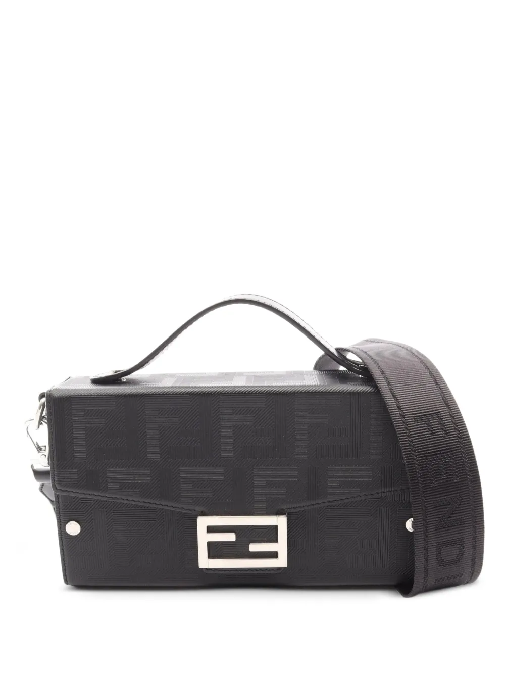 Fendi Pre-Owned 2010s Baguette Soft Trunk Zucca Clutch - Schwarz