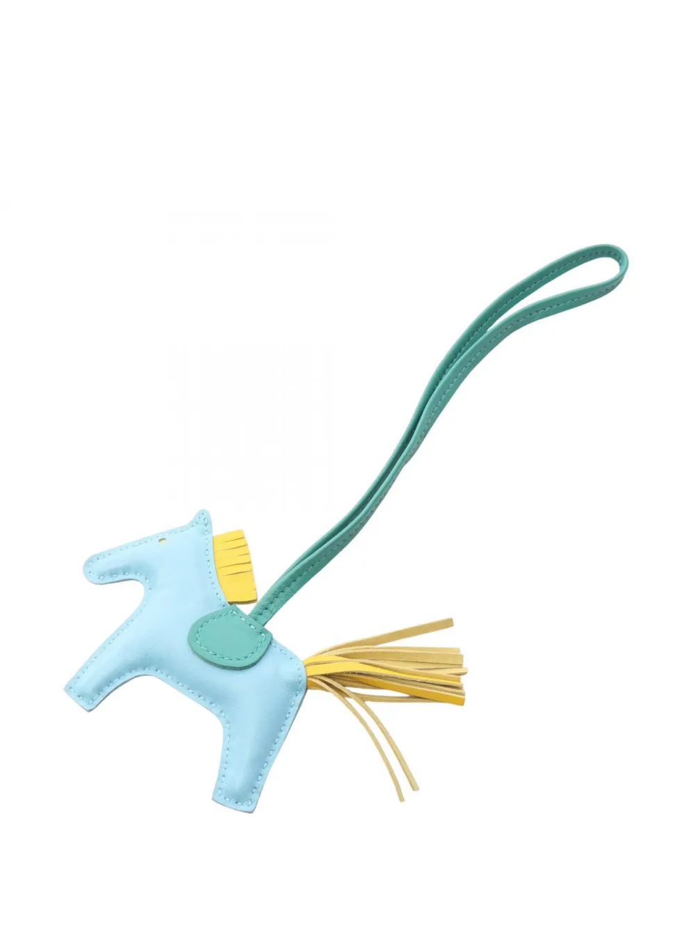 Hermès Pre-Owned 2019 PM Rodeo Celeste Jaune Naple bag charm - Blu