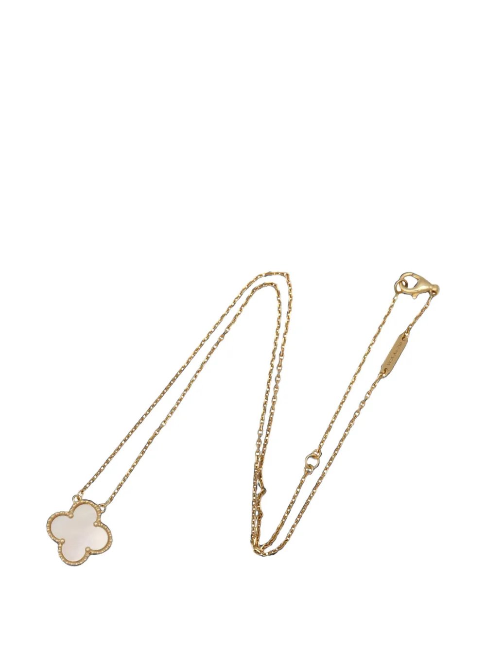 Van Cleef & Arpels Pre-owned 2010s Vintage Alhambra Mother-of-pearl Necklace in Gold