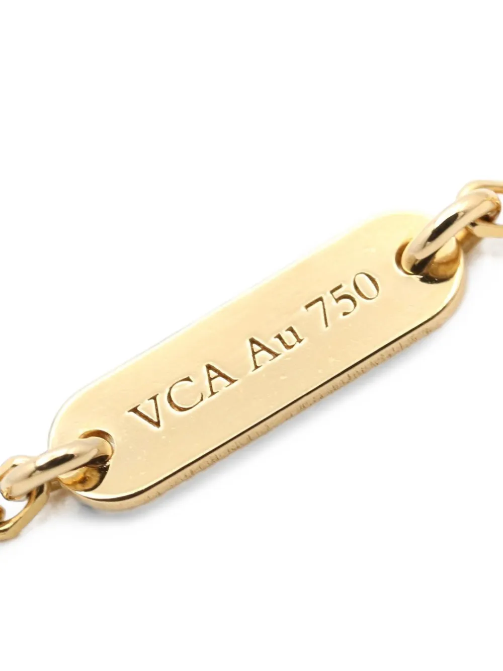 Van Cleef & Arpels Pre-owned 2010s Vintage Alhambra Mother-of-pearl Necklace in Gold, view 3