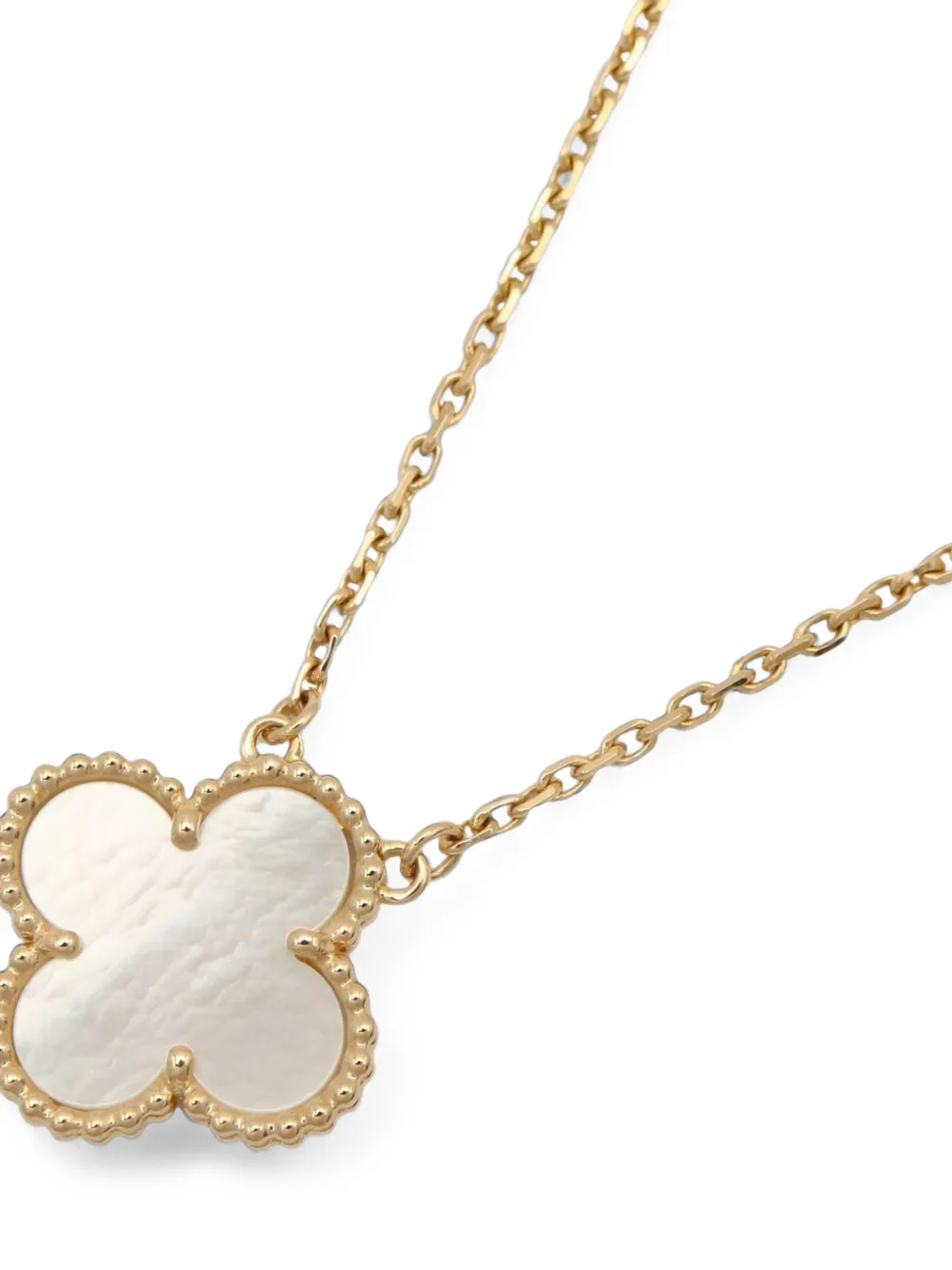 Van Cleef & Arpels Pre-owned 2010s Vintage Alhambra Mother-of-pearl Necklace in Gold, view 2