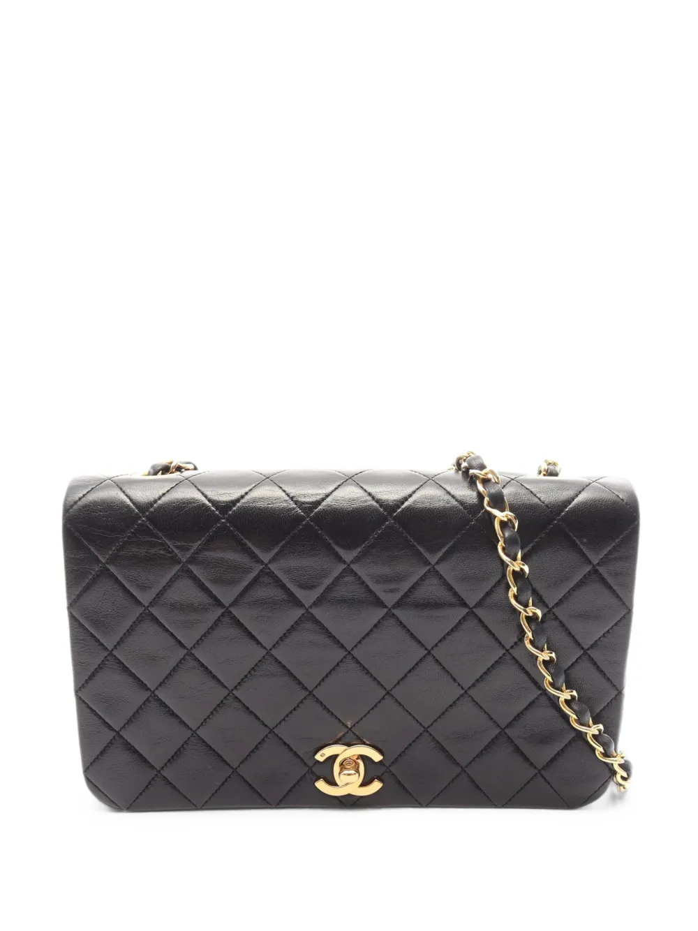 CHANEL Pre-Owned 1989-1991 Matelassé full flap shoulder bag - Nero