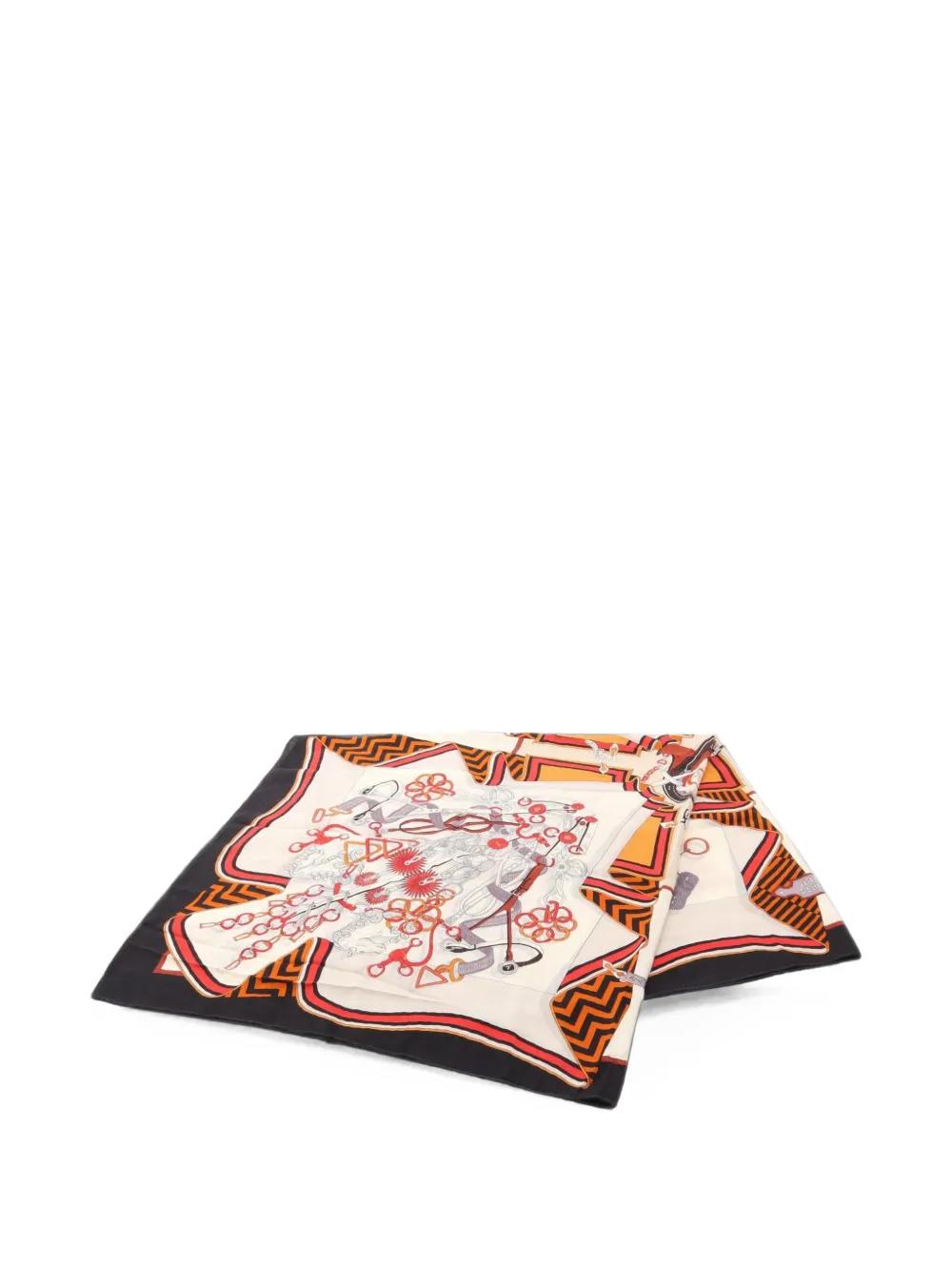Hermès Pre-Owned 2000s Bouquets Sellier scarf - Toni neutri