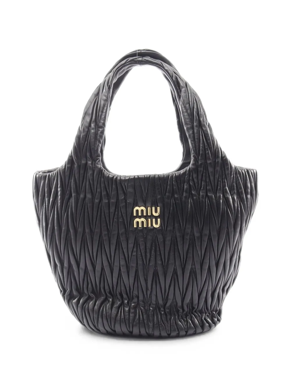 Miu Miu Pre-Owned 2010s Matelassé-leather tote bag - Nero