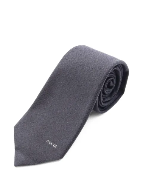 Gucci Pre-Owned corbata con detalle Horsebit en jacquard