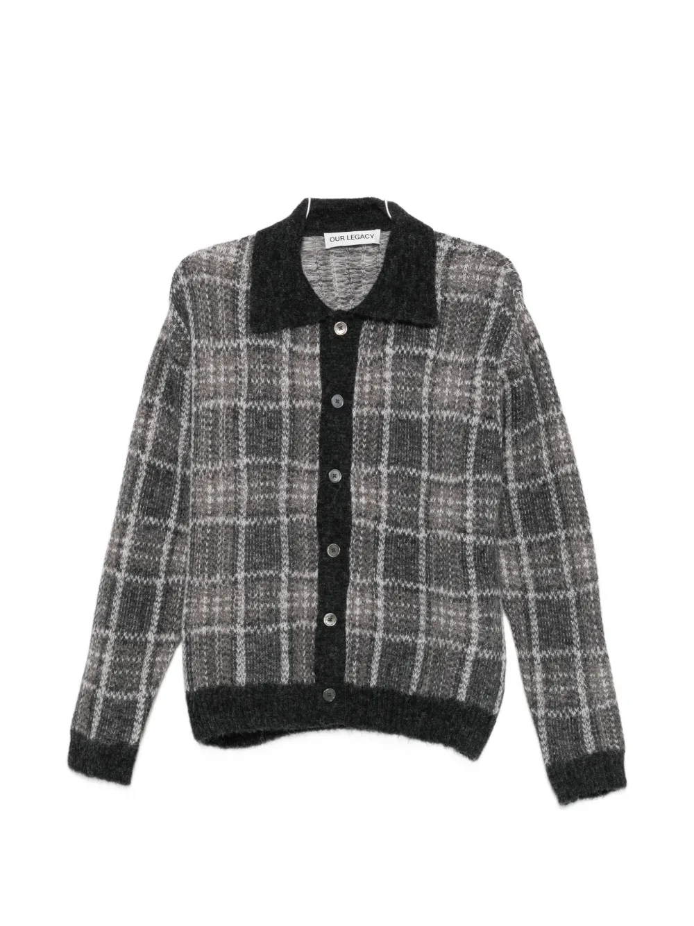 OUR LEGACY check-pattern cardigan - Grigio