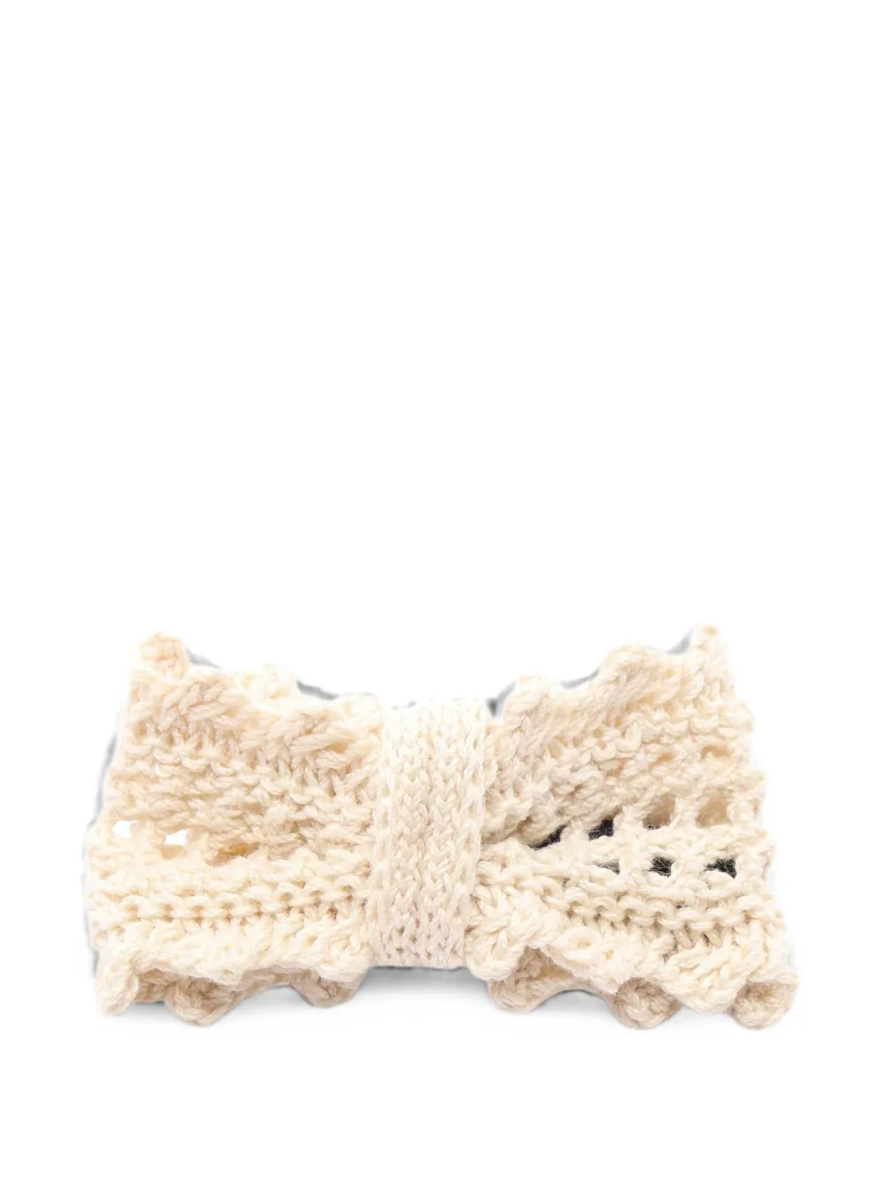 Miu Miu Pre-Owned 2010s crochet-bow hair clip - Toni neutri