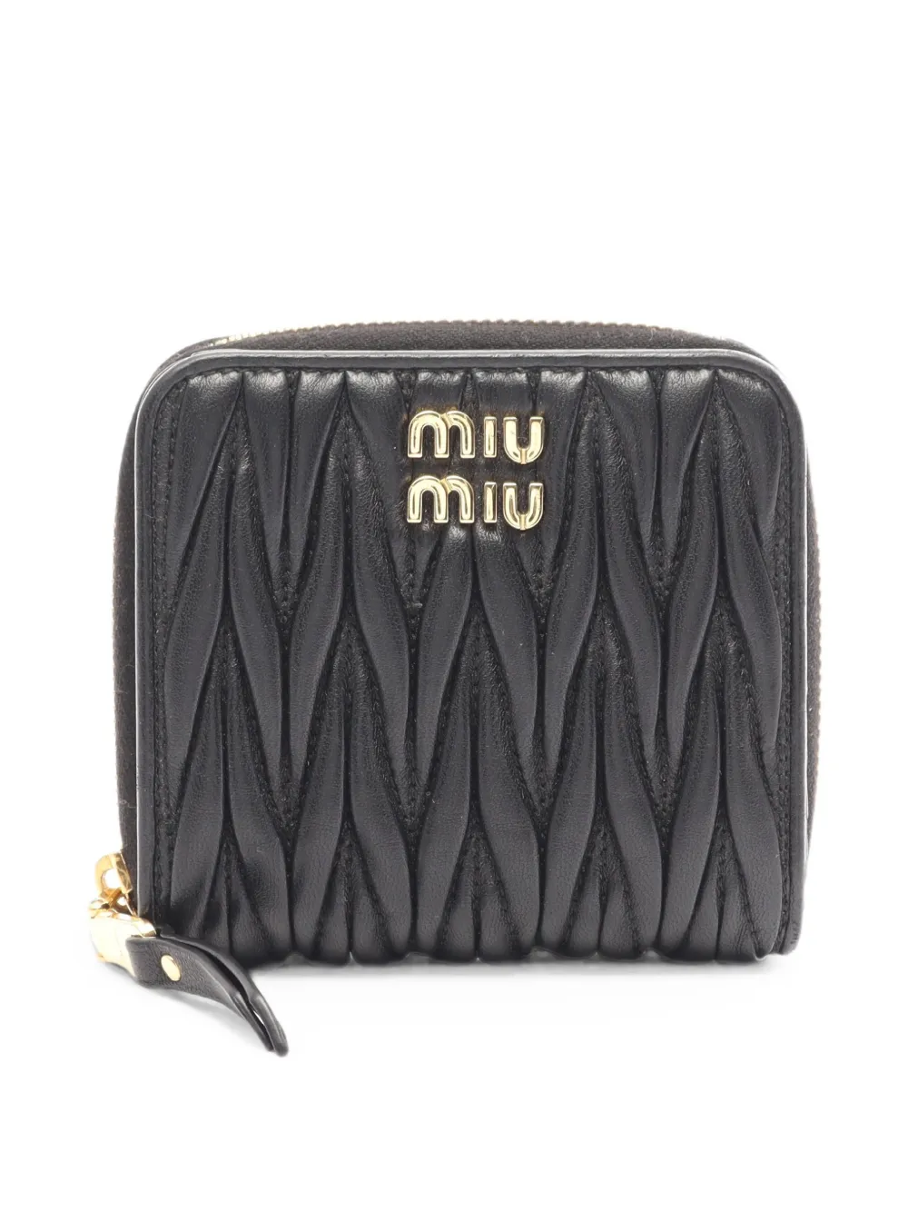 Miu Miu Pre-Owned 2010s Matelassé bi-fold wallet - Nero