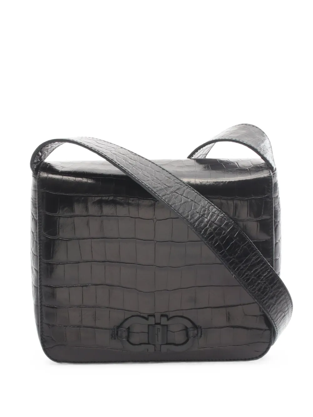 Ferragamo Pre-Owned 2010s Gancini shoulder bag - Nero