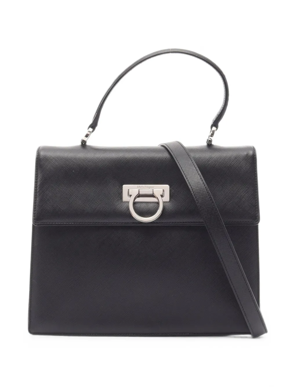 Ferragamo Pre-Owned 2000s Gancini leather tote bag - Nero