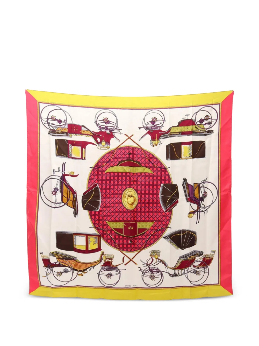 Hermès Pre-Owned 2010s Les Voitures a Transformation scarf - Bianco