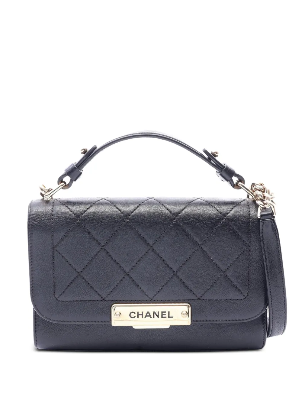 CHANEL Pre-Owned 2017-2018 Matelassé Quick Label shoulder bag - Nero