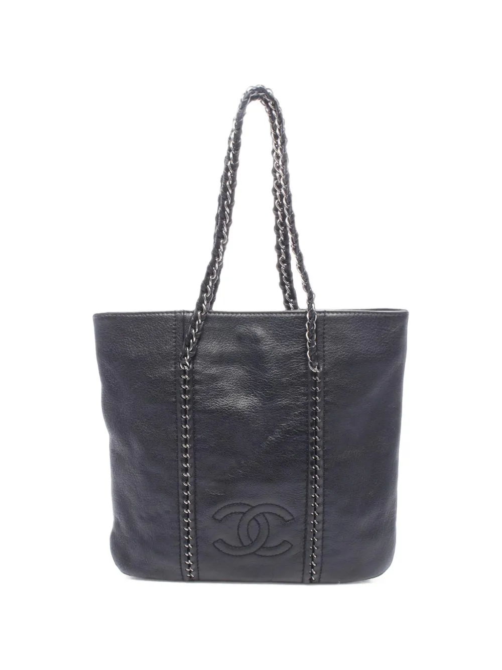 CHANEL Pre-Owned 2005-2006 Coco Mark chain-strap tote bag - Nero