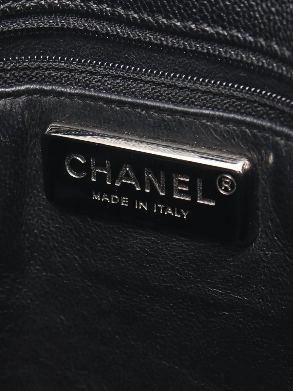 CHANEL Pre-Owned 2005-2006 Coco Mark shopper met ketting Zwart