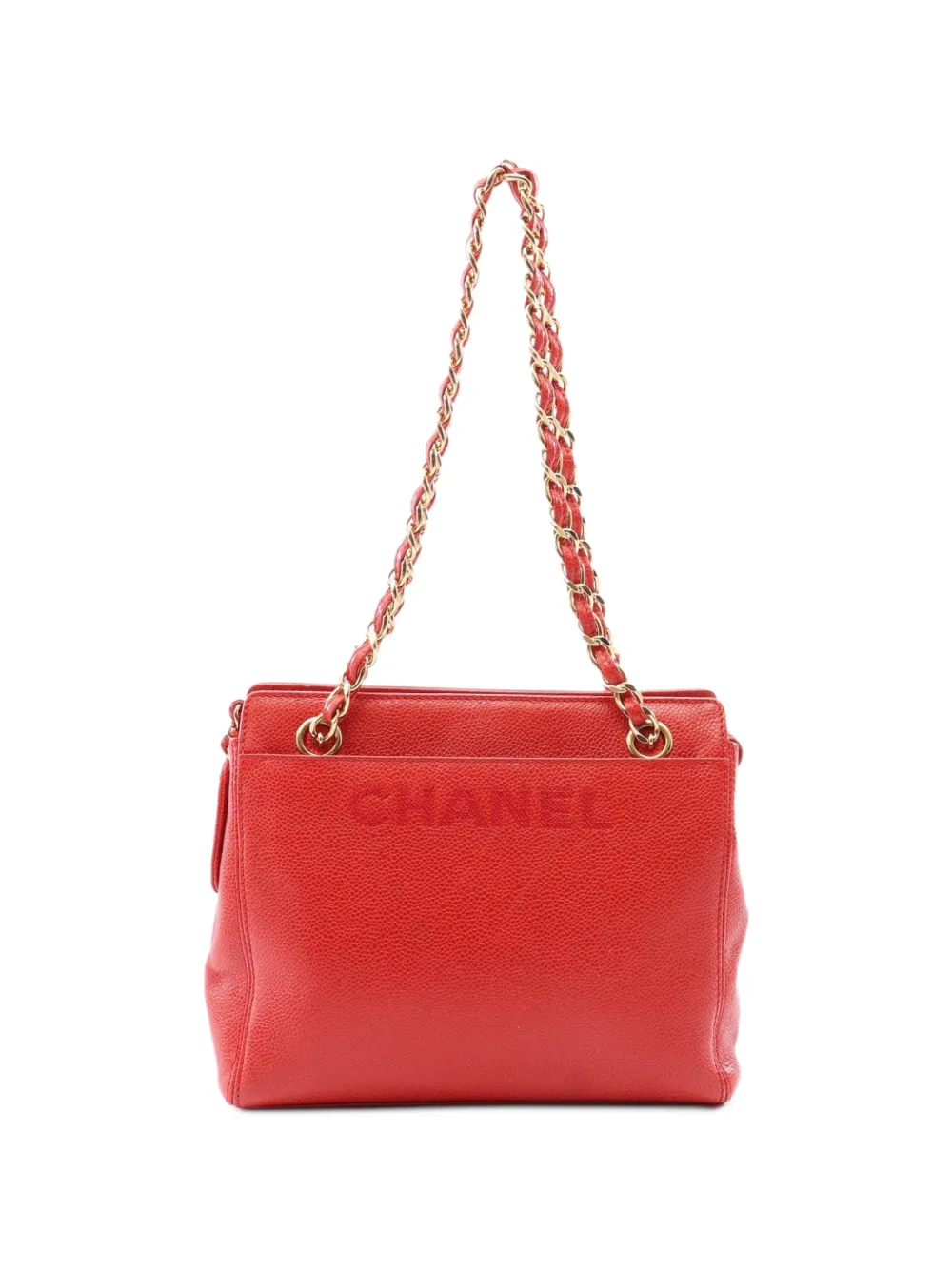 CHANEL Pre-Owned 1997-1999 logo-embossed shoulder bag - Rosso