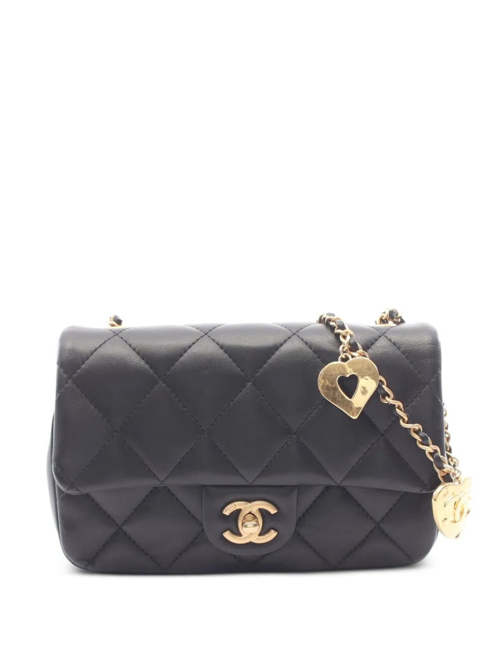 CHANEL Pre-Owned 2021 matelassé chain-strap mini shoulder bag - Nero