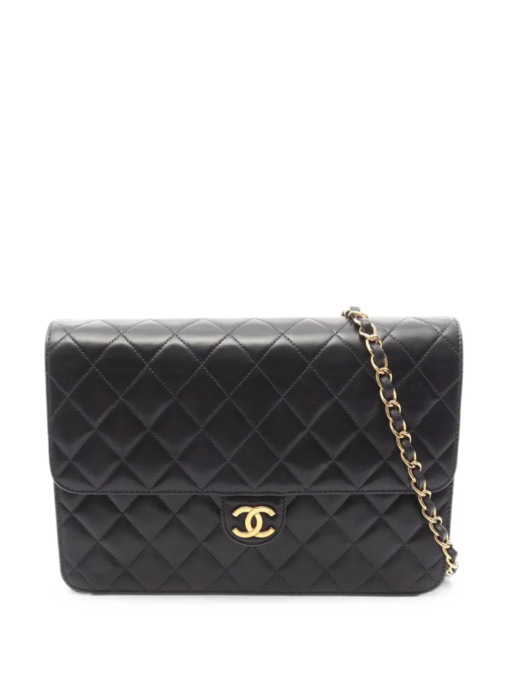 CHANEL Pre-Owned 1997-1999 Matelassé Push-Lock Schultertasche - Schwarz