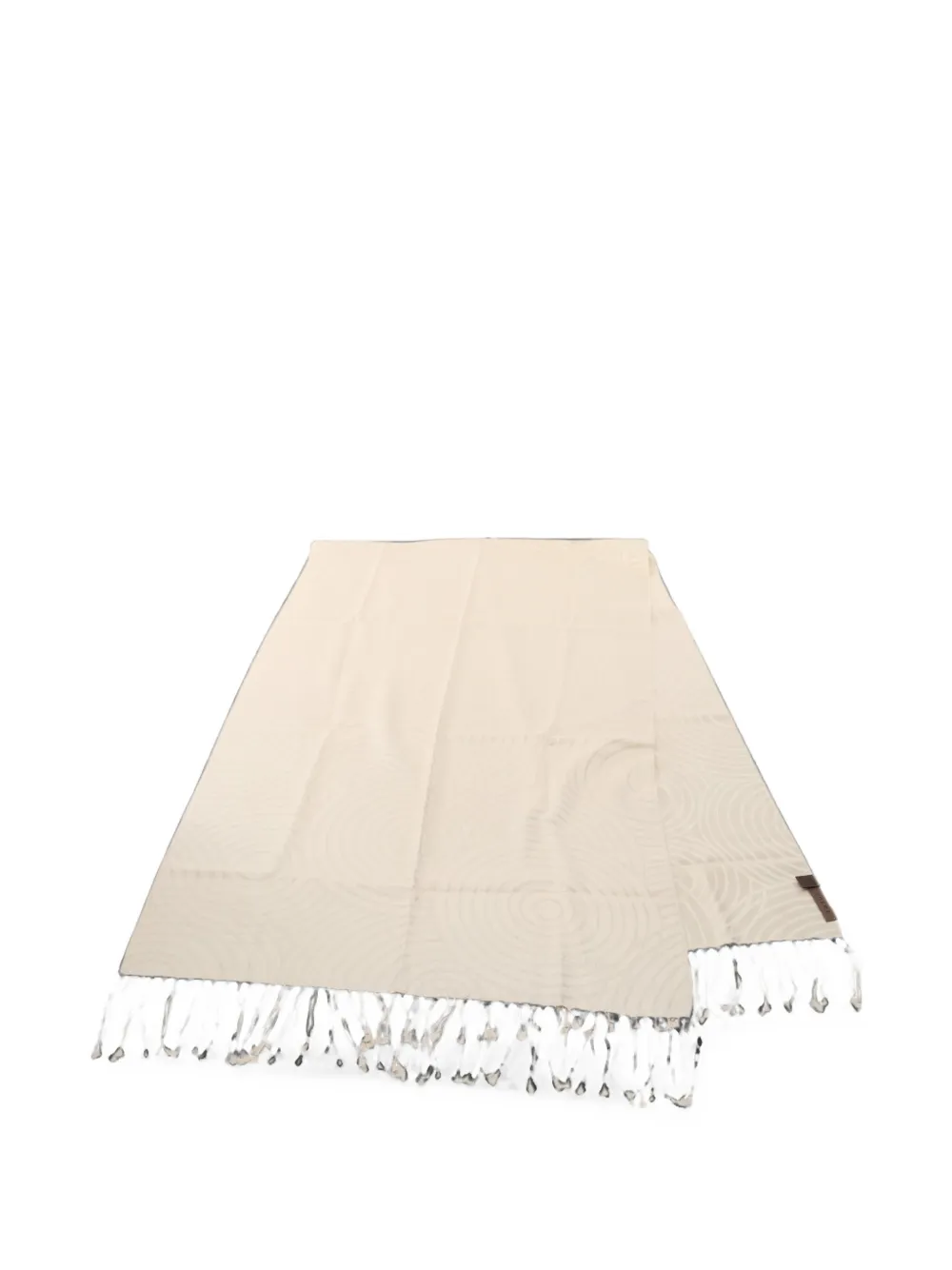 Loewe Pre-Owned 2010s geometric-pattern silk scarf - Bianco