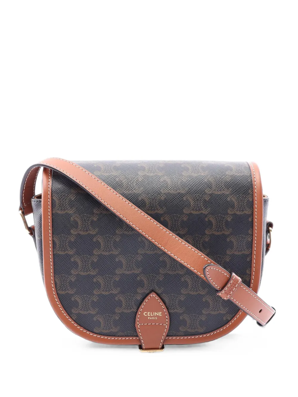 Celine Pre-Owned 2010s Medium Triomphe Folco shoulder bag - Nero