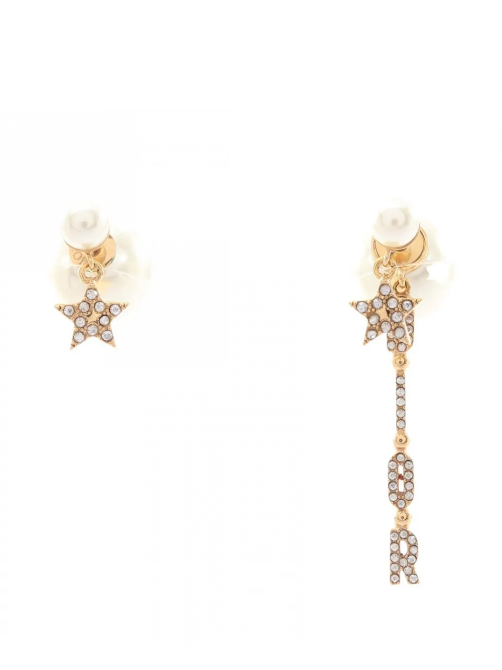 Dior Pre-owned 2010s Logo-pendant Earrings in Gold