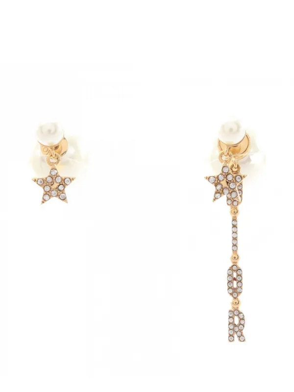 Dior Pre-owned 2010s Logo-pendant Earrings in Gold