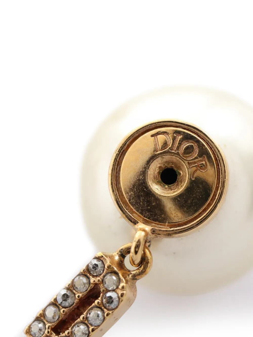 Dior Pre-owned 2010s Logo-pendant Earrings in Gold, view 3