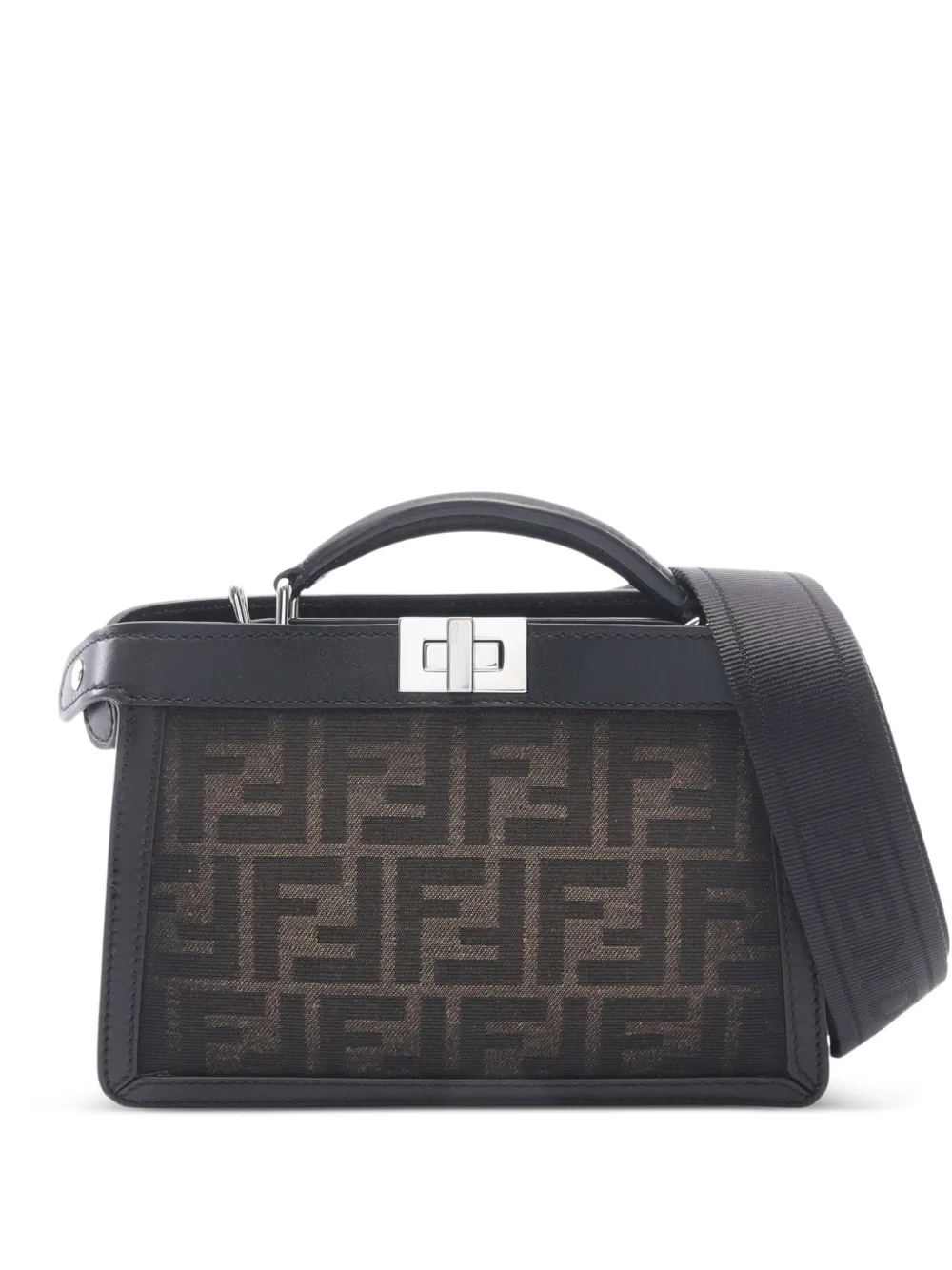 Fendi Pre-Owned 2010s Zucca X-Cross shoulder bag - Nero