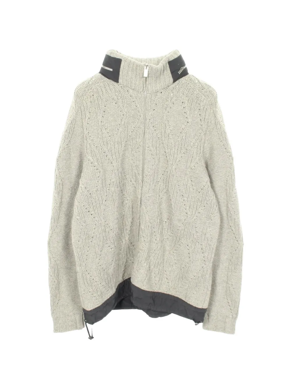 Hermès Pre-Owned 2010s cable-knit cardigan - Grigio