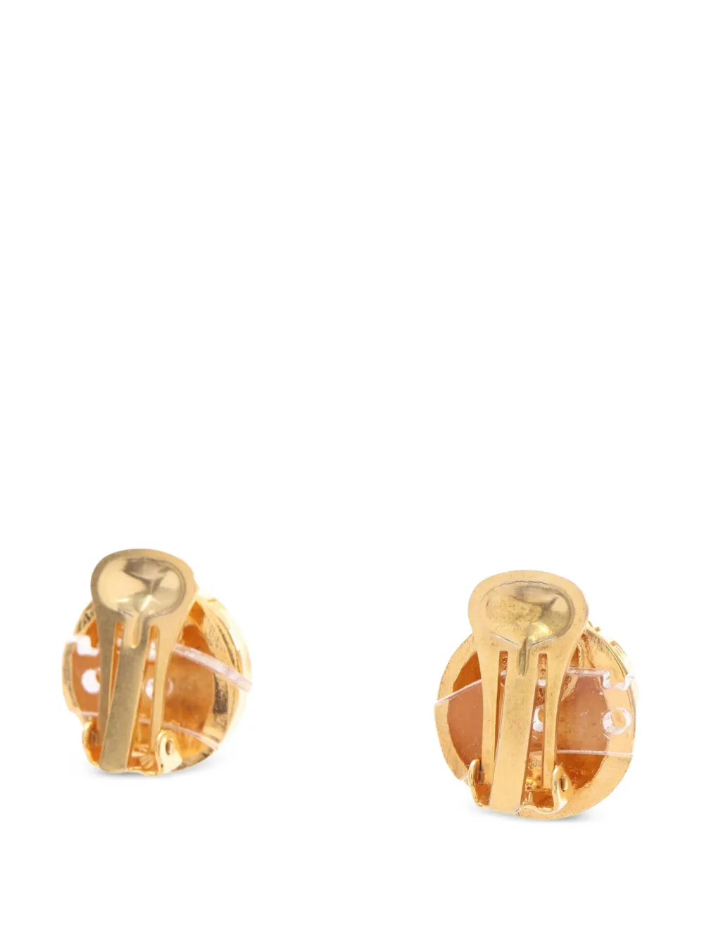 Celine Pre-owned 2010s Round Clip-on Earrings in Gold, view 2