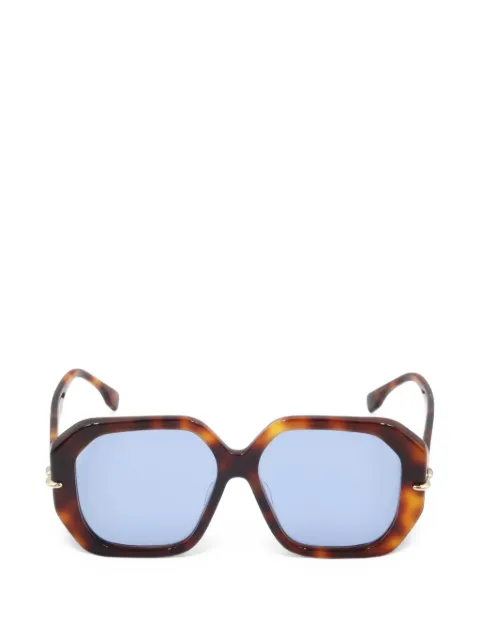 Fendi Pre-Owned tortoiseshell-effect square-frame sunglasses