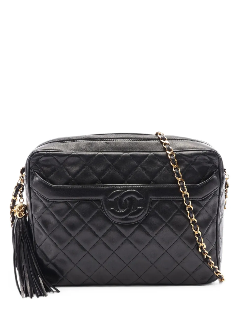 CHANEL Pre-Owned 1991-1994 matelassé tassel shoulder bag - Nero