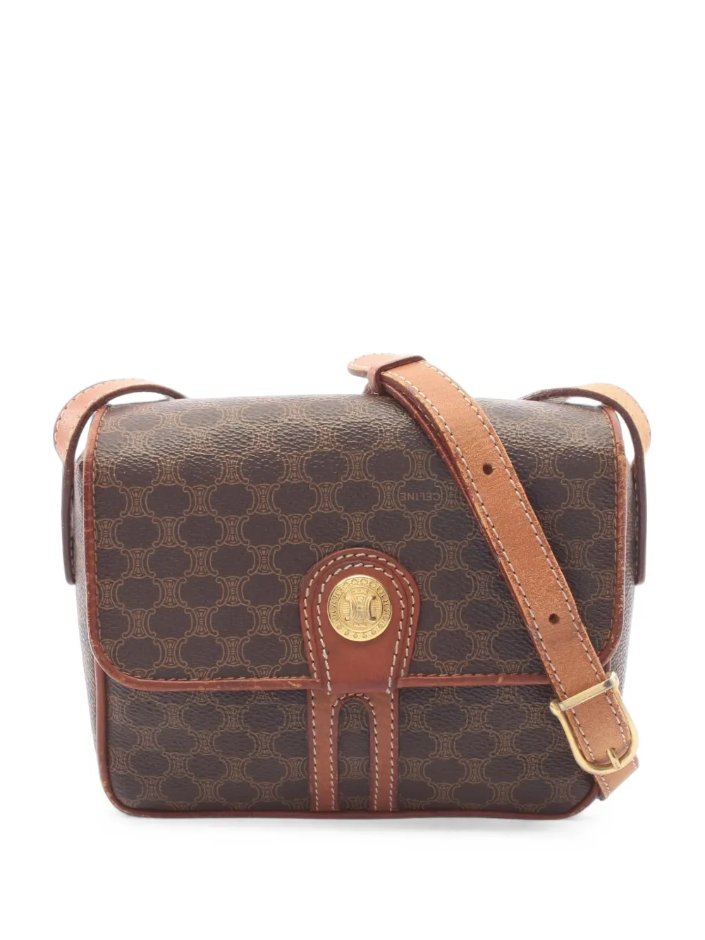 Celine Pre-Owned 2000s Macadam crossbody bag - Marrone