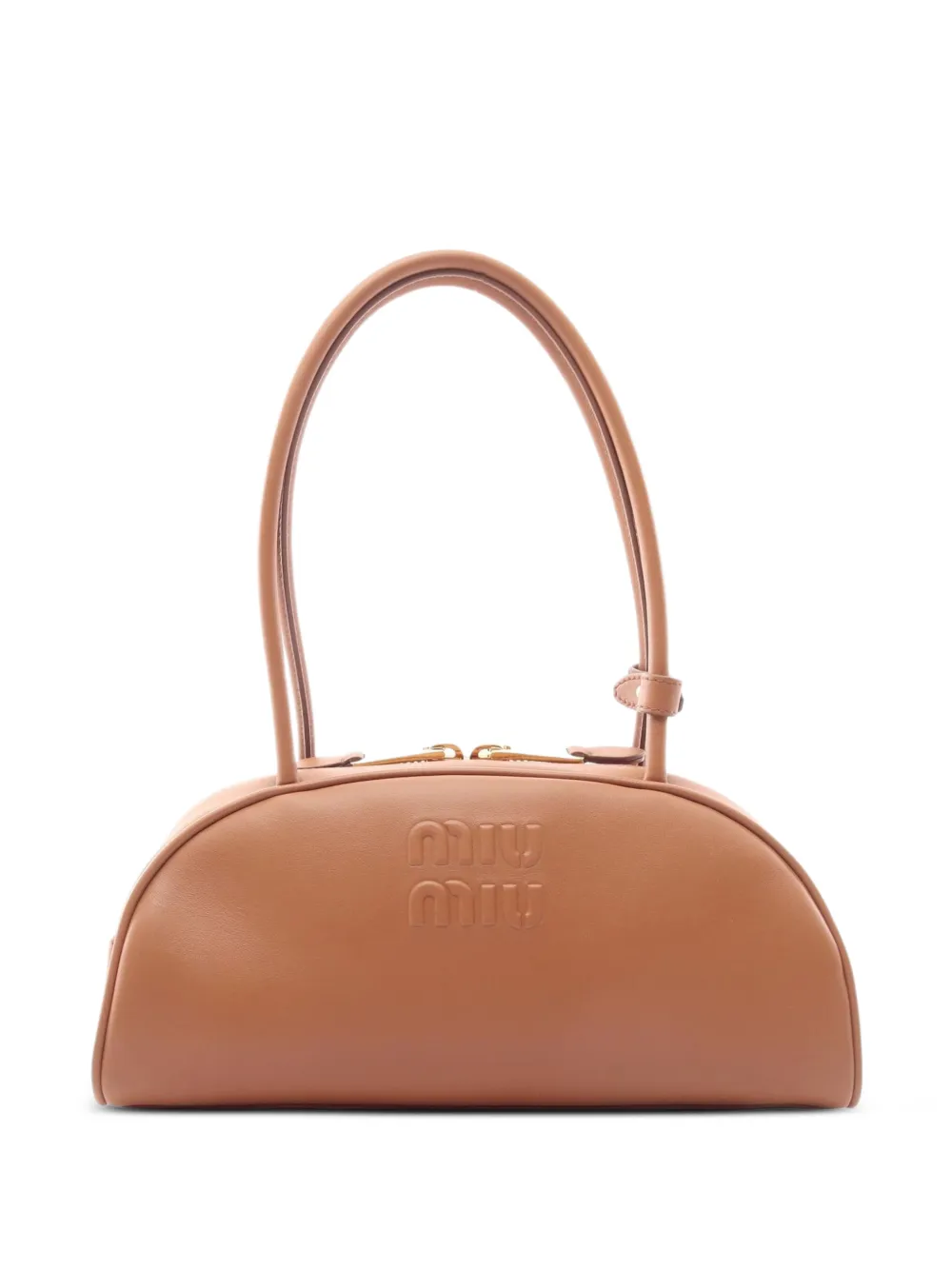Miu Miu Pre-Owned Beau embossed-logo tote bag - Brown