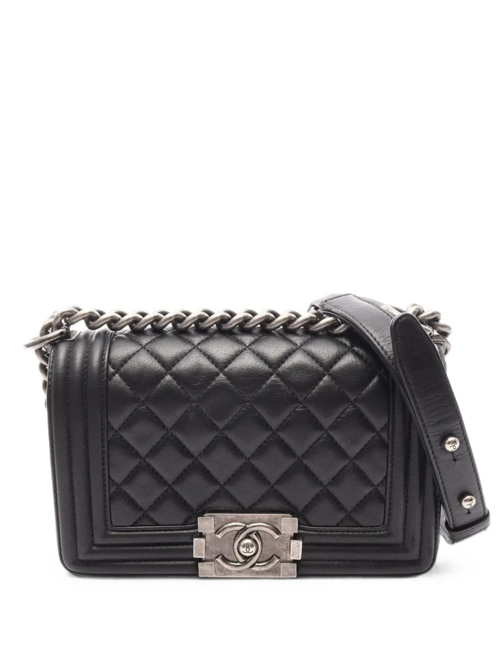 CHANEL Pre-Owned 2014 small Boy Chanel chain shoulder bag - Nero