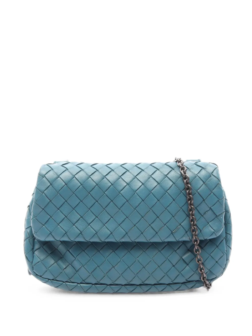 Bottega Veneta Pre-Owned 2000s Intrecciato chain shoulder bag - Blu