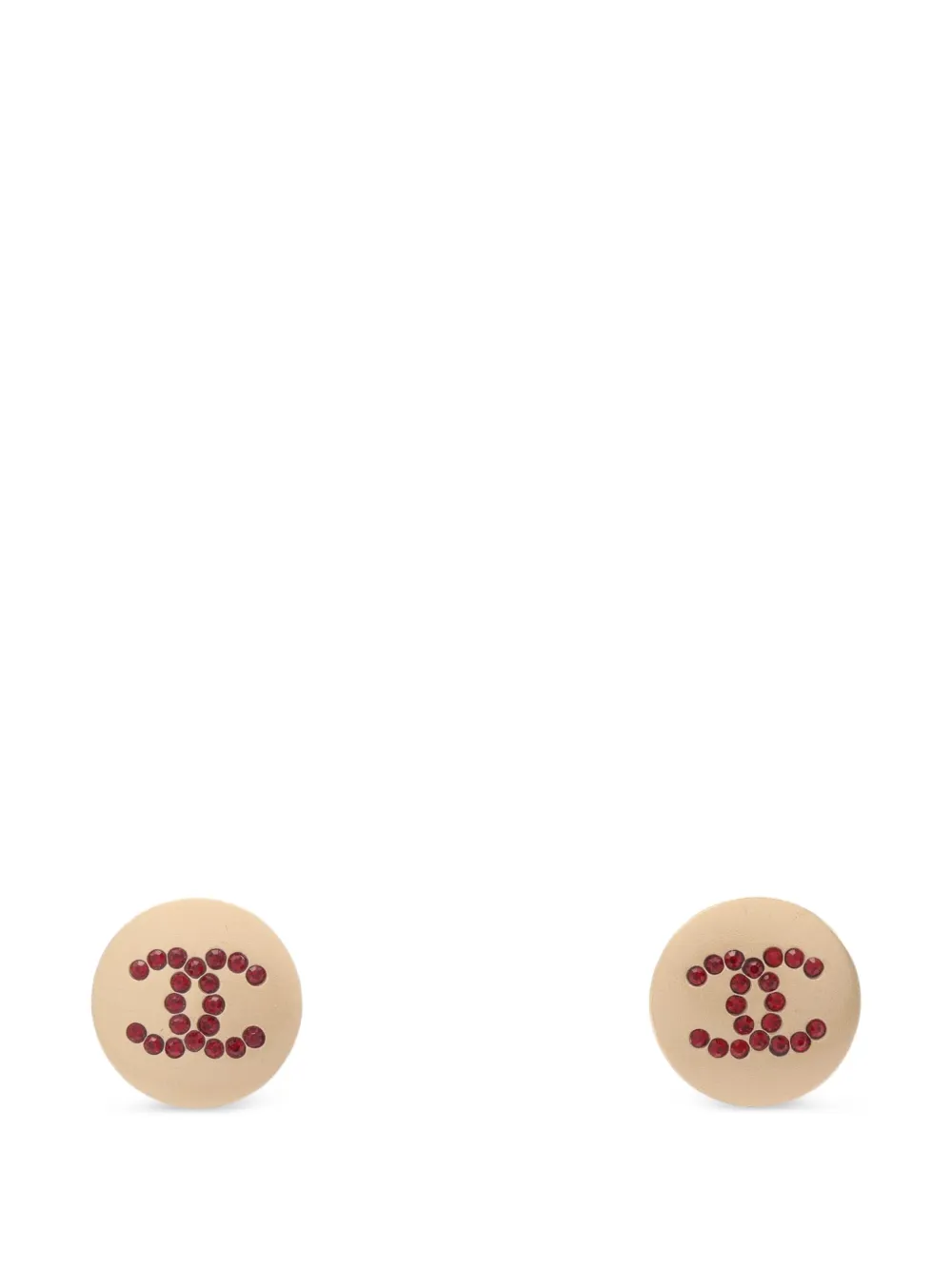CHANEL Pre-Owned 2000 CC rhinestone earrings - Oro