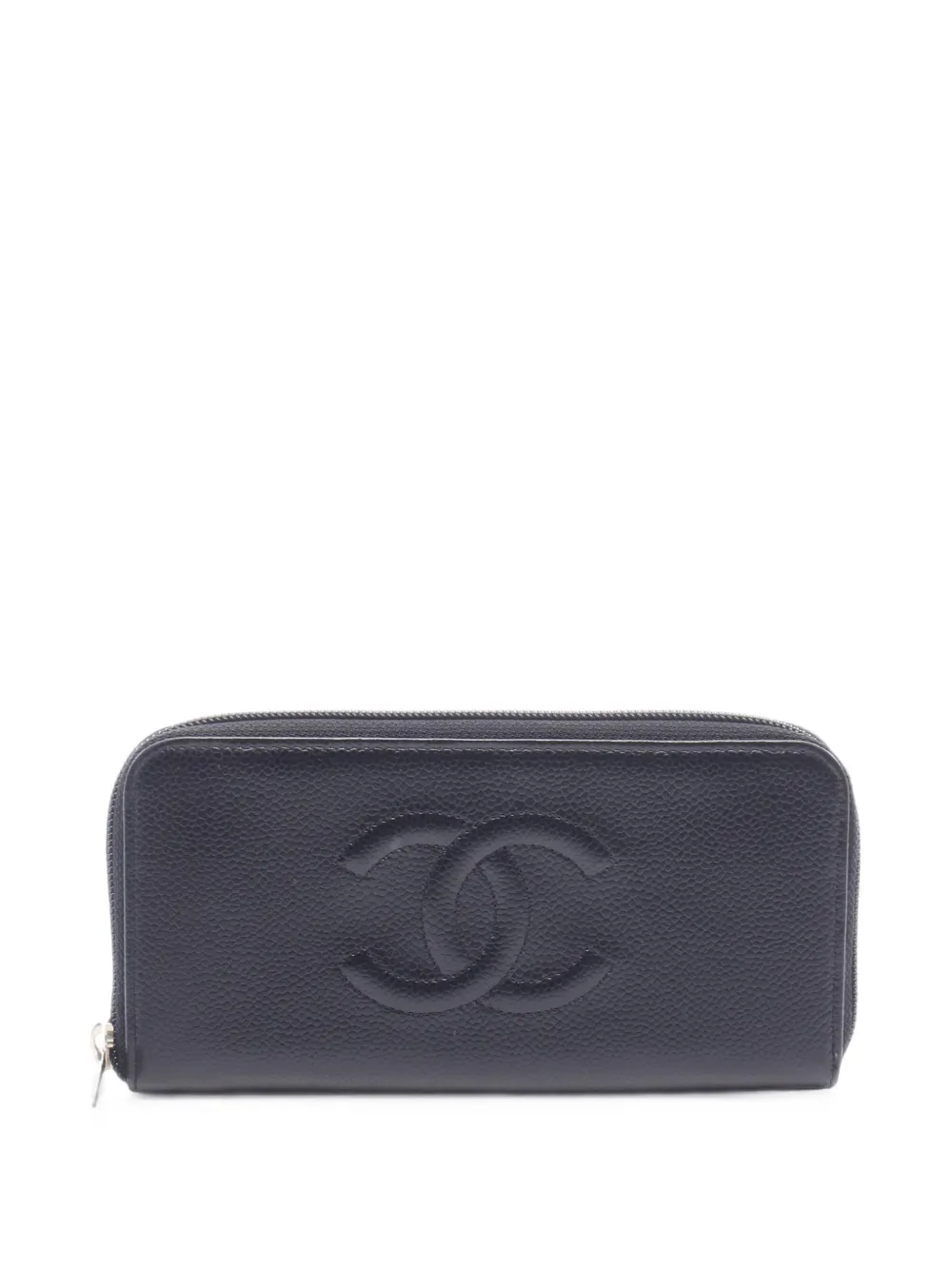 CHANEL Pre-Owned 2006-2008 Coco Mark zip-around wallet - Nero