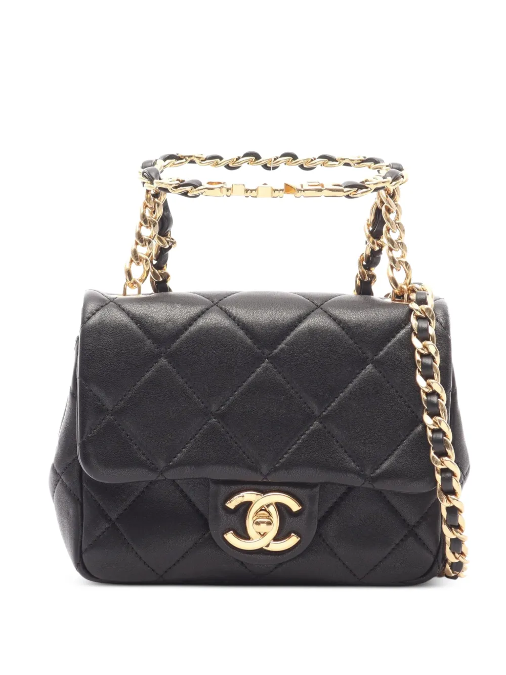 CHANEL Pre-Owned mini matelassé top-handle shoulder bag - Nero