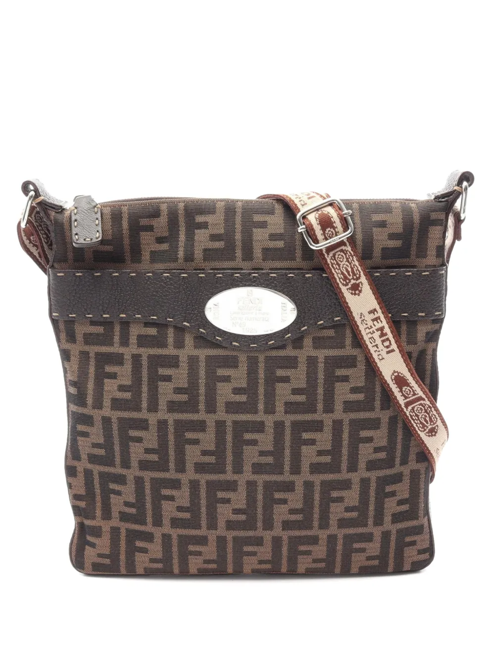 Fendi Pre-Owned 2010s Selleria Zucca shoulder bag - Marrone