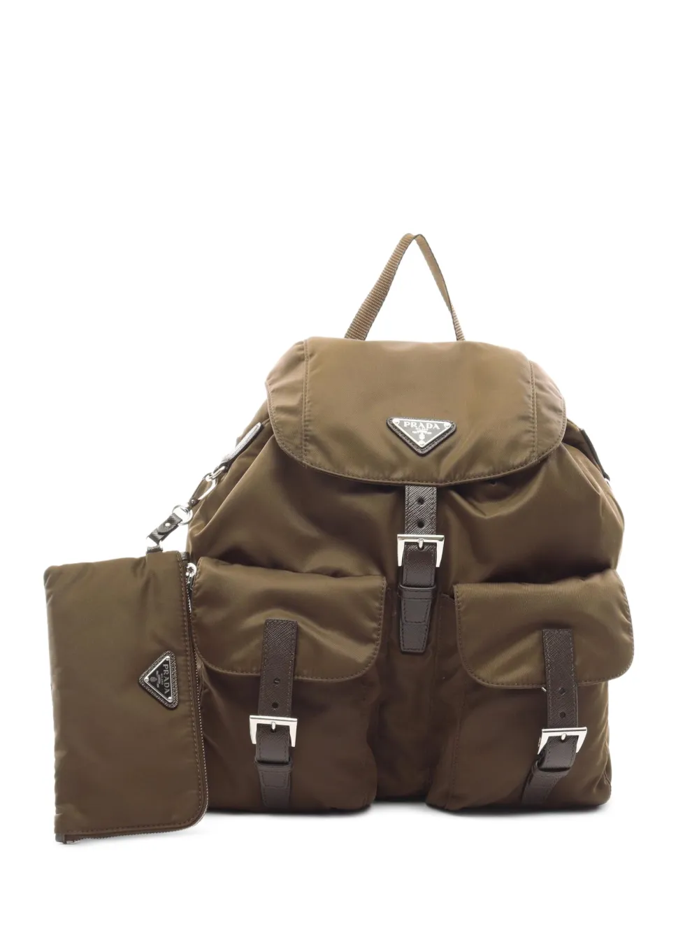 Prada Pre-Owned sac à dos VELA Re-Nylon (années 2020) - Marron