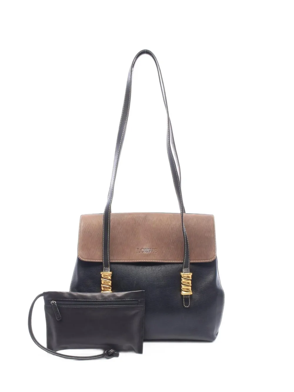 Loewe Pre-Owned 2000s two-tone shoulder bag - Nero