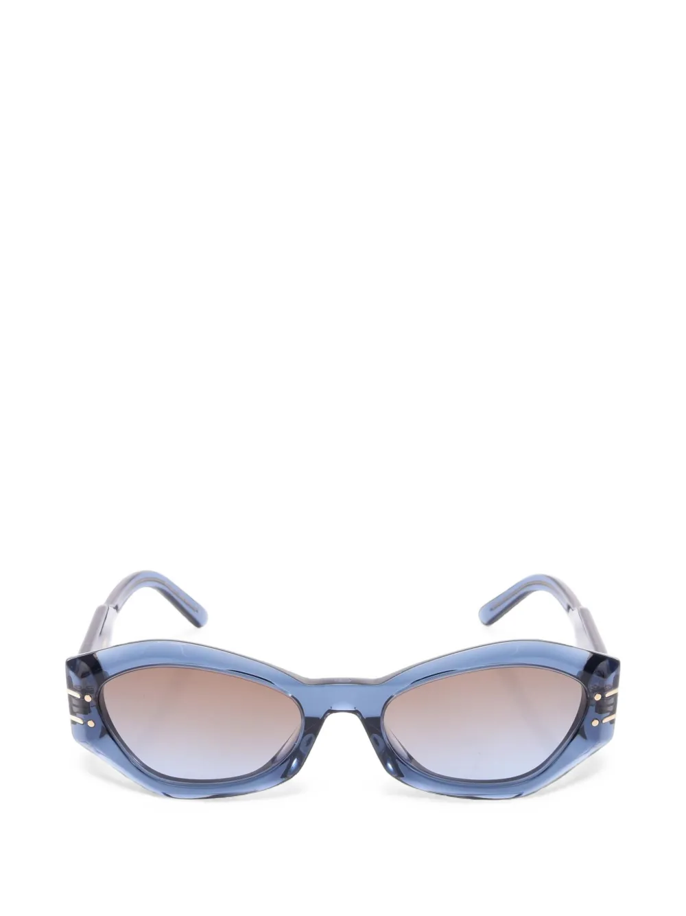 Christian Dior Pre-Owned lunettes de soleil Dior Signature à monture papillon (années 2010) - Bleu Christian Dior Pre-Owned lunettes de soleil Dior Signature à monture papillon (années 2010) - Bleu