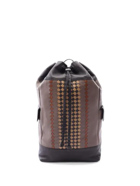 Bottega Veneta Pre-Owned 2010s Intrecciato striped backpack