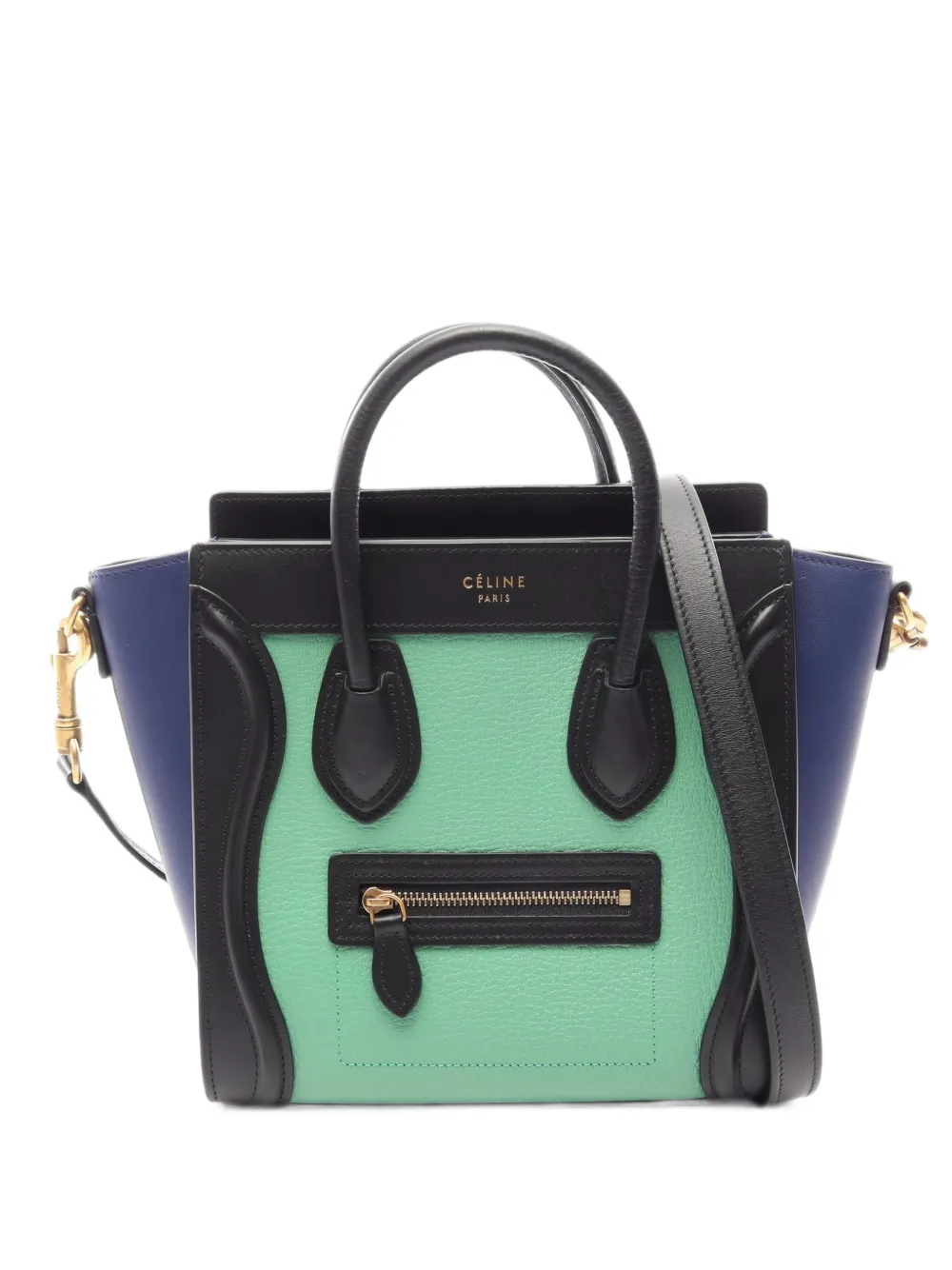 Celine Pre-Owned 2010s Luggage Nano leather handbag - Verde